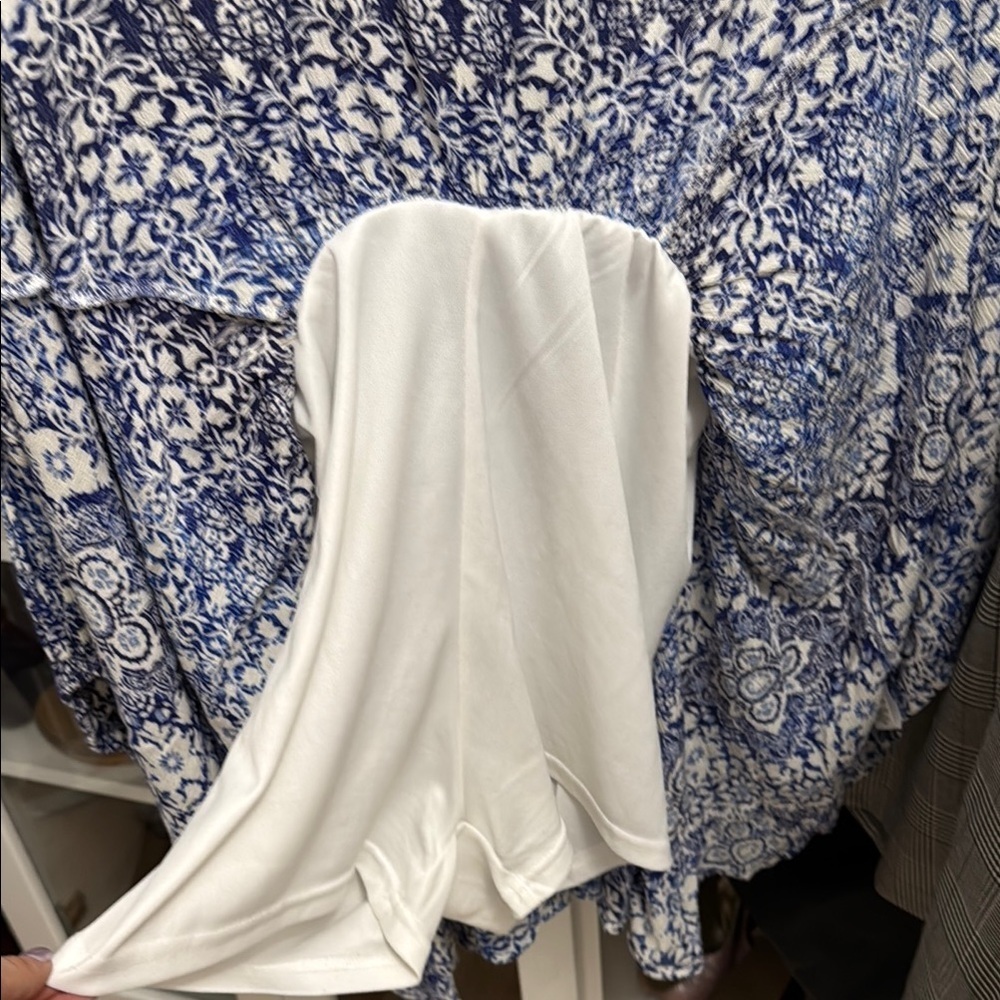 White Birch Blue and White Floral Jumpsuit - Picture 2 of 4